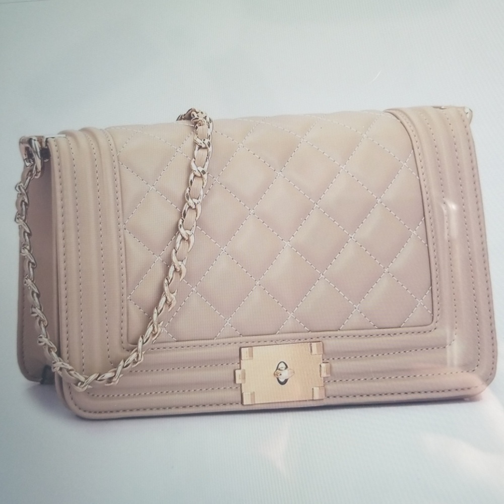 Dasein Faux Leather Quilted Crossbody